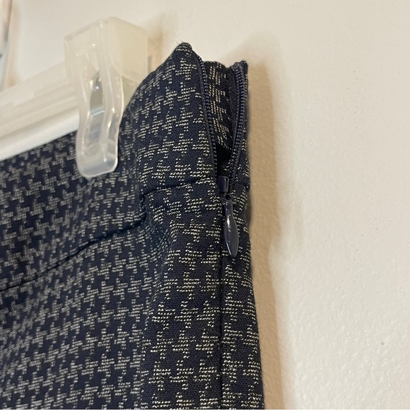 Talbots Navy Gray Houndstooth Chatham Ankle Pants 10 - Picture 6 of 7